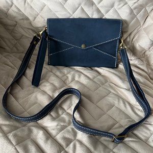Portland Envelope Convertible Crossbody  Deep Water